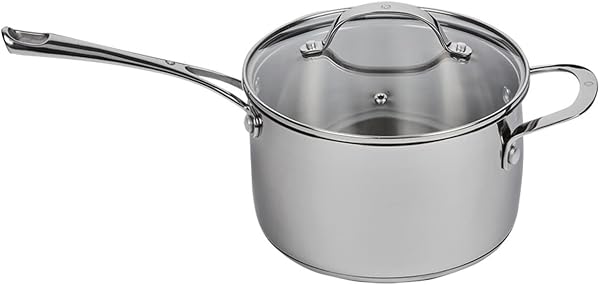 Swiss Diamond Stainless Steel 3.6-Quart Saucepan with Lid